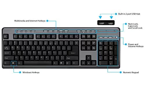 Adesso AKB-131HB Wired Standard Keyboard image