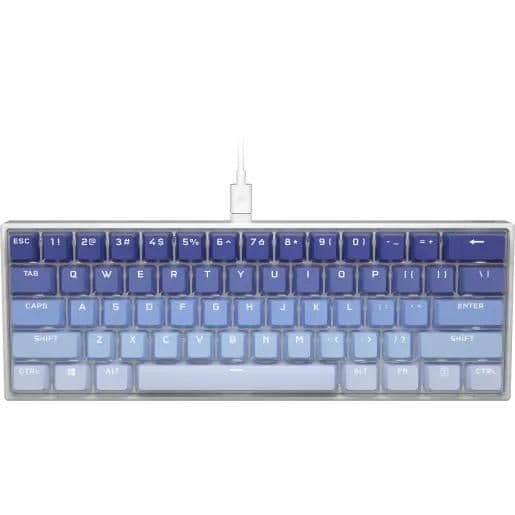 Corsair K65 RGB MINI Purple Rune Wired Cherry MX Speed Silver Gaming Keyboard main image