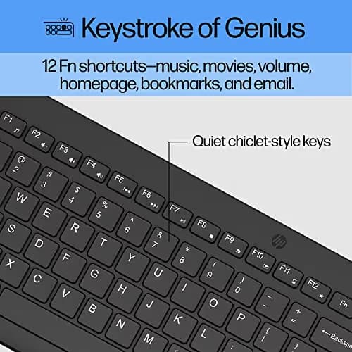 HP 330 Wired/Wireless Standard Keyboard With Optical Mouse image