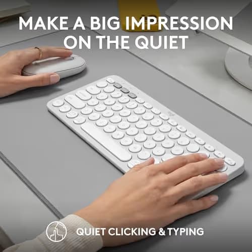 Logitech Pebble 2 Bluetooth/Wireless/Wired Standard Keyboard With Optical Mouse image