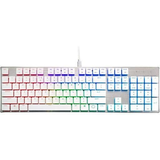 Cooler Master SK650 White Limited Edition Cherry MX RGB Low Profile Wired Gaming Keyboard main image