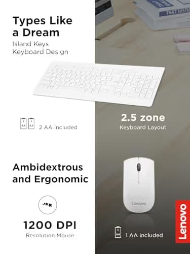 Lenovo 510 Wired/Wireless Standard Keyboard With Optical Mouse image