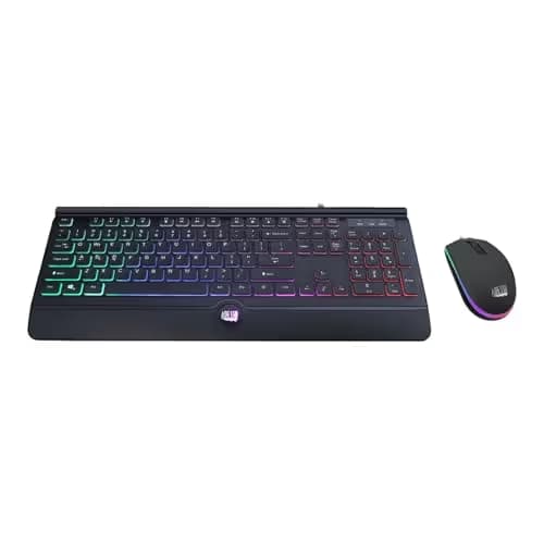 Adesso AKB-137CB RGB Wired Gaming Keyboard With Optical Mouse image