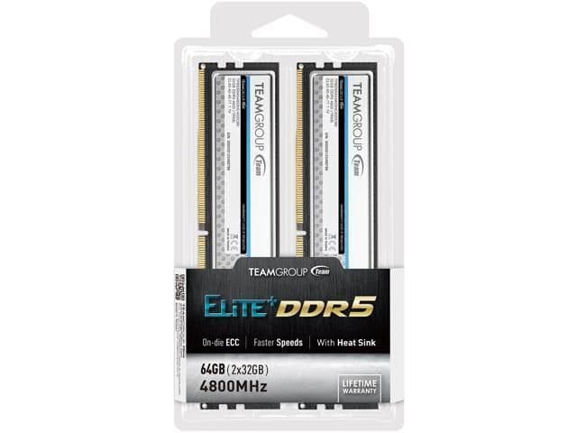 TEAMGROUP Elite Plus Silver DDR5-4800 CL40 64GB (2x32GB) main image