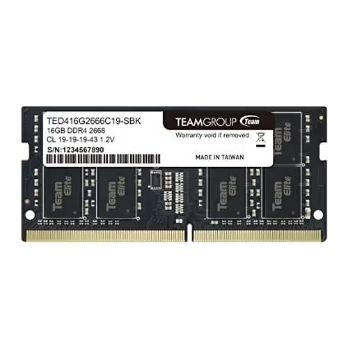 TEAMGROUP Elite Black DDR4-2666 SODIMM CL19 16GB (1x16GB) image