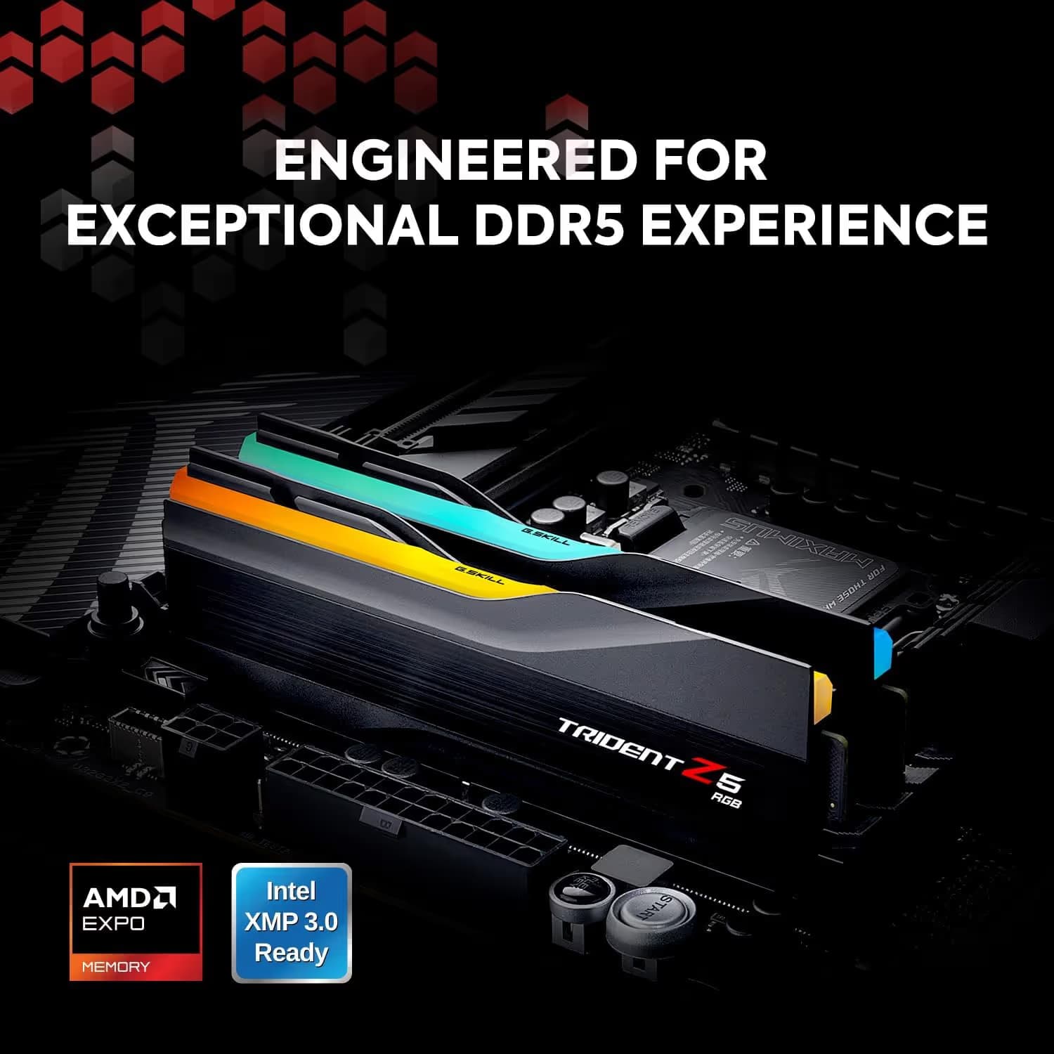 G.Skill Trident Z5 RGB Matte Black DDR5-6000 CL36 32GB (2x16GB) image