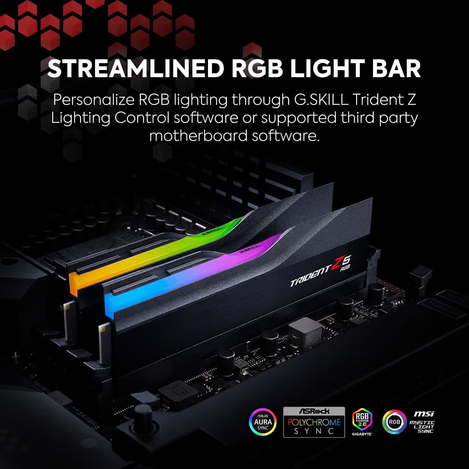 G.Skill Trident Z5 RGB Matte Black DDR5-6000 CL36 32GB (2x16GB) image