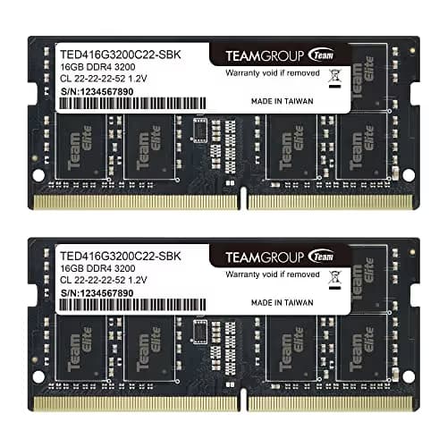 TEAMGROUP Elite Black SODIMM DDR4-3200 CL22 32GB (2x16GB) image