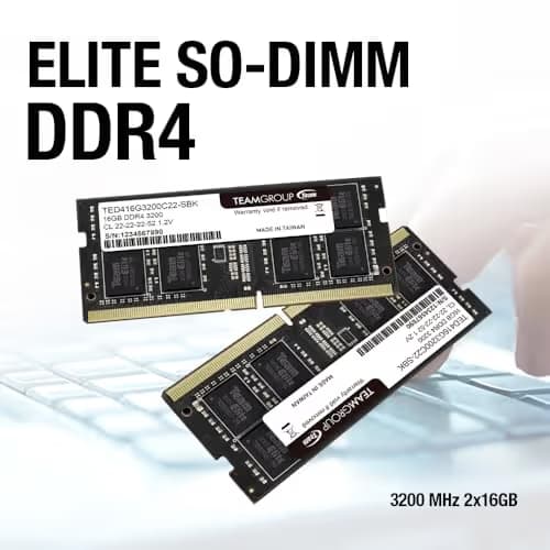 TEAMGROUP Elite Black SODIMM DDR4-3200 CL22 32GB (2x16GB) image