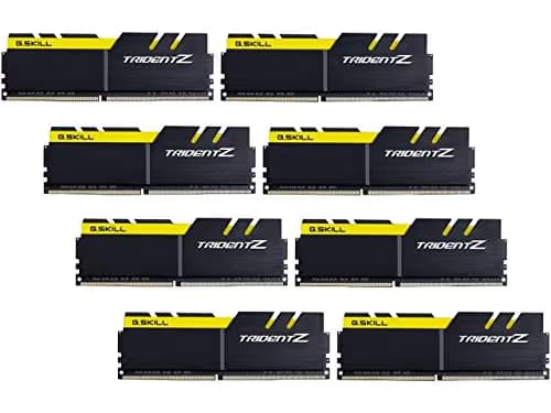 G.Skill Trident Z Black / Yellow DDR4-3200 CL16 64GB (8x8GB) image