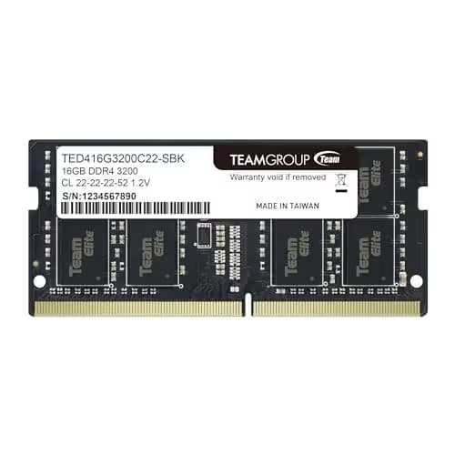 TEAMGROUP Elite Black SODIMM DDR4-3200 CL22 16GB (1x16GB) main image