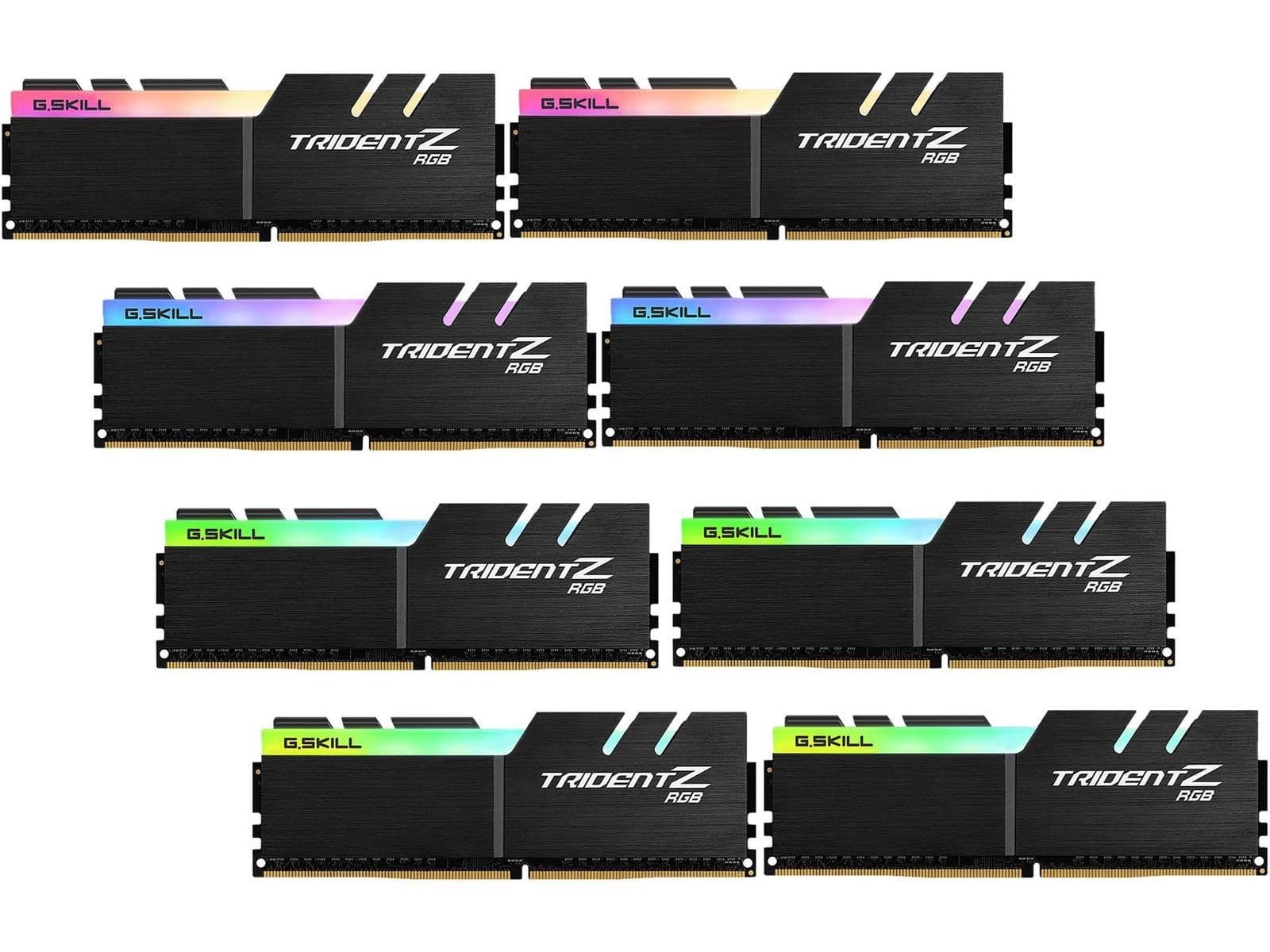 G.Skill Trident Z RGB Black DDR4-3000 CL14 128GB (8x16GB) image