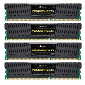 Corsair Vengeance LP Black / Yellow DDR3-1600 CL9 32GB (4x8GB) image