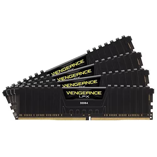 Corsair Vengeance LPX Black / Yellow DDR4-2666 CL16 64GB (4x16GB) image