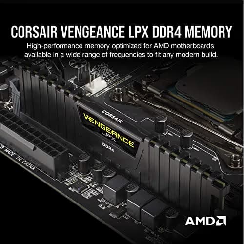 Corsair Vengeance LPX Black / Yellow DDR4-2666 CL16 64GB (4x16GB) image