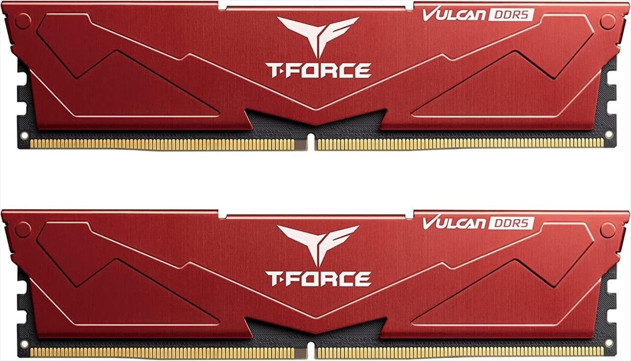 TEAMGROUP T-Force Vulcanα Red DDR5-5600 CL40 32GB (2x16GB) image