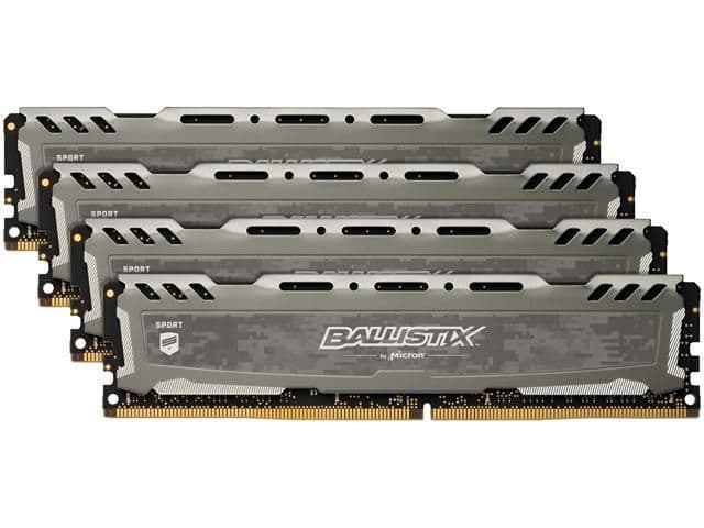 Crucial Ballistix Sport LT Silver / Black DDR4-3200 CL16 32GB (4x8GB) image