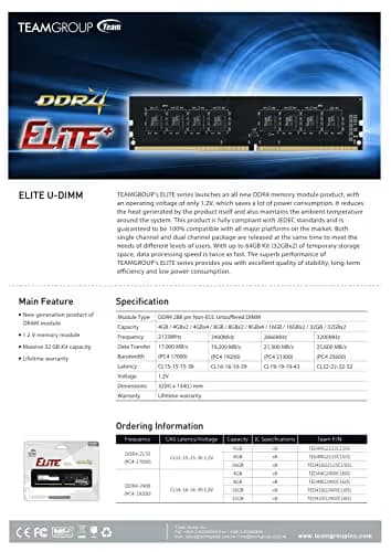 TEAMGROUP Elite Black DDR4-2666 CL19 8GB (1x8GB) image
