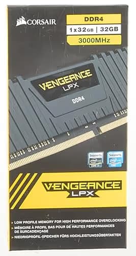 Corsair Vengeance LPX Black / Yellow DDR4-3000 CL16 32GB (1x32GB) image
