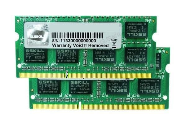G.Skill F3-12800CL9D-4GBSQ Green SODIMM DDR3-1600 CL9 4GB (2x2GB) image