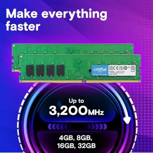 Crucial CT2K32G4DFD832A Green / Black DDR4-3200 CL22 64GB (2x32GB) image