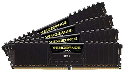 Corsair Vengeance LPX Black / Yellow DDR4-3333 CL16 64GB (4x16GB) image