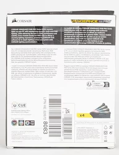 Corsair Vengeance RGB Pro Black DDR4-3600 CL18 32GB (4x8GB) image
