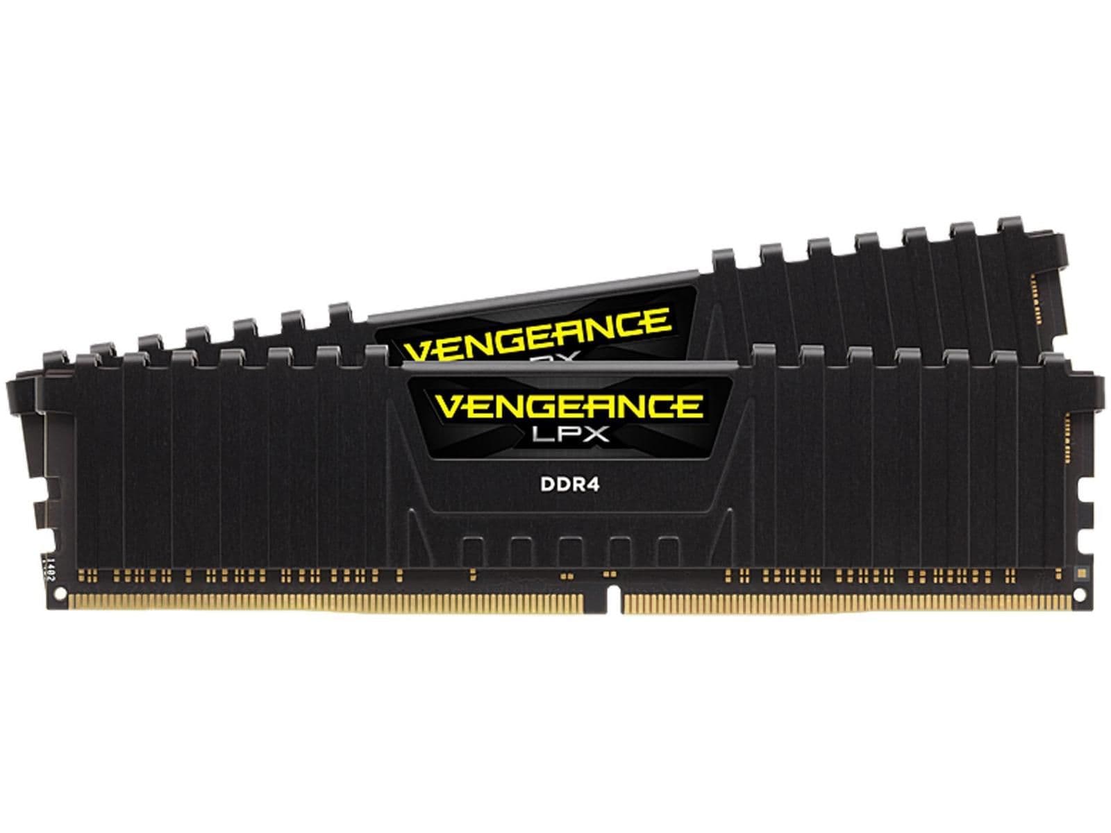 Corsair Vengeance LPX Black / Yellow DDR4-3000 CL16 8GB (2x4GB) image