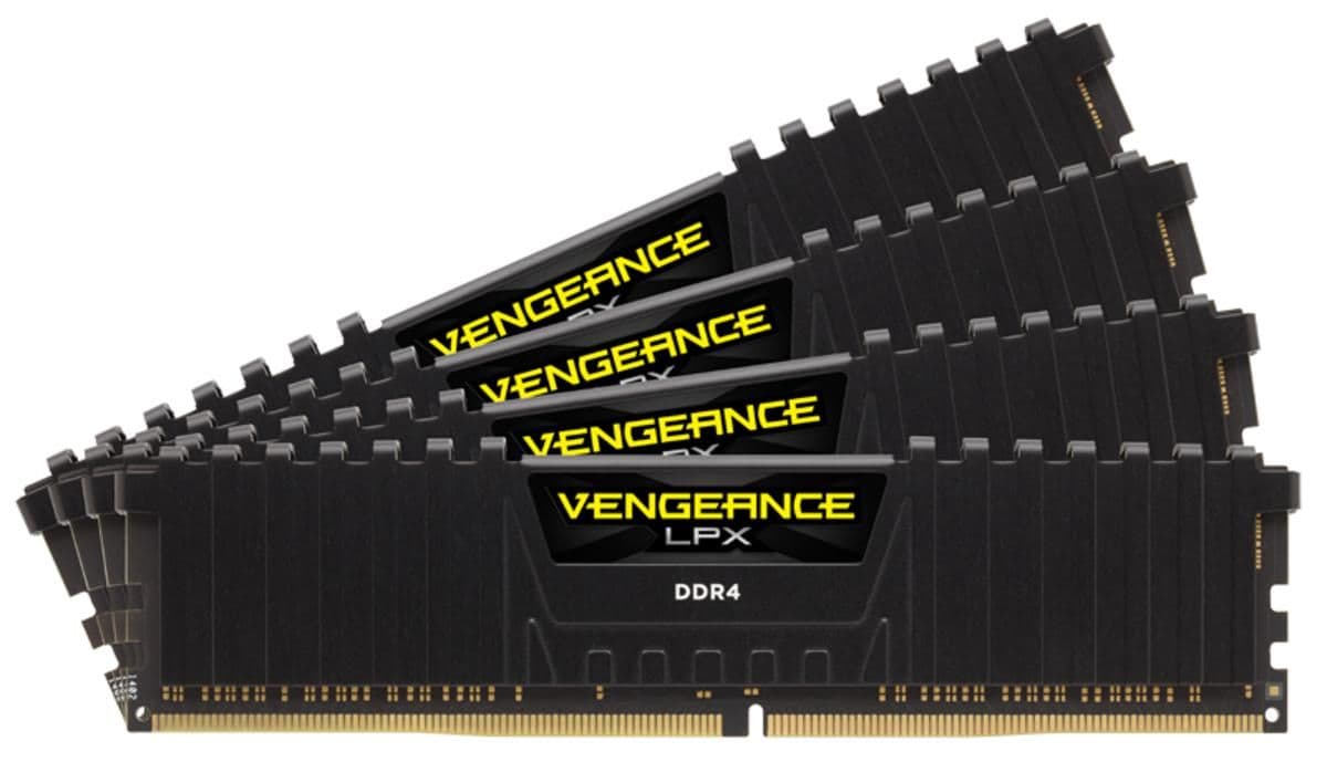 Corsair Vengeance LPX Black / Yellow DDR4-3600 CL18 128GB (4x32GB) main image