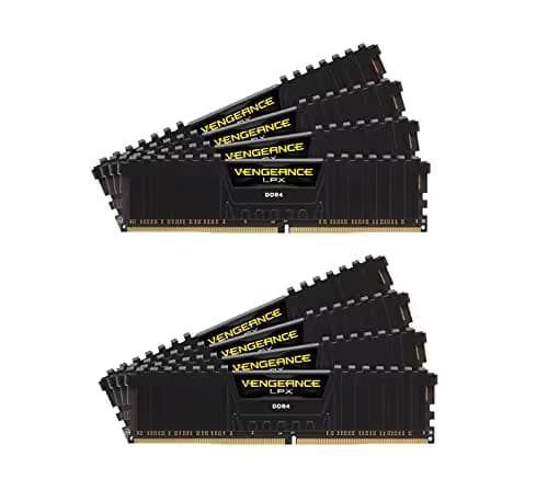 Corsair Vengeance LPX Black / Yellow DDR4-2666 CL16 256GB (8x32GB) image