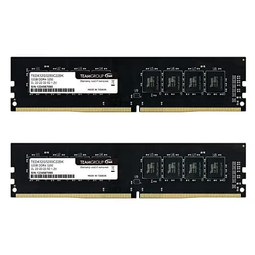 TEAMGROUP Elite Black DDR4-3200 CL22 64GB (2x32GB) image