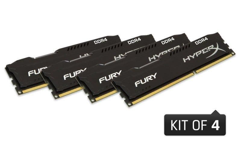 Kingston HyperX Fury Black / Silver DDR4-2400 CL15 32GB (4x8GB) main image