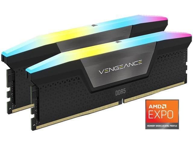 Corsair Vengeance RGB Black DDR5-6000 CL36 48GB (2x24GB) image