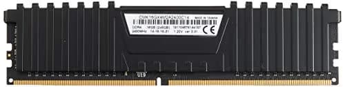 Corsair Vengeance LPX Black / Yellow DDR4-2400 CL14 16GB (2x8GB) image