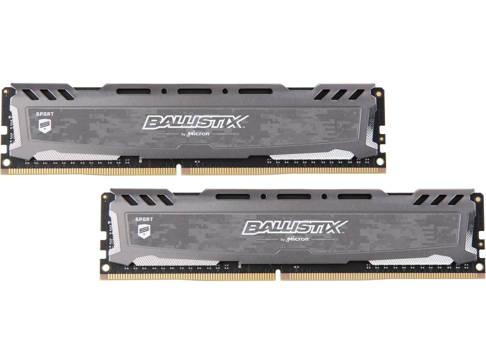 Crucial Ballistix Sport LT Silver / Black DDR4-3200 CL16 16GB (2x8GB) image