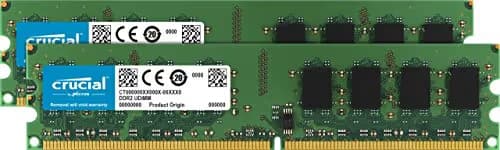 Crucial CT2KIT12864AA800 Green DDR2-800 CL6 2GB (2x1GB) main image