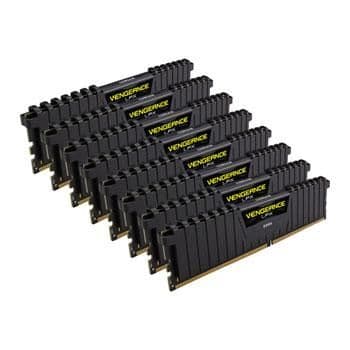Corsair Vengeance LPX Black / Yellow DDR4-2666 CL15 128GB (8x16GB) image