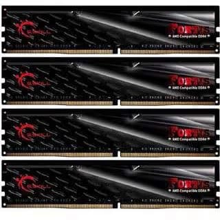 G.Skill FORTIS Black / Red DDR4-2400 CL15 64GB (4x16GB) image