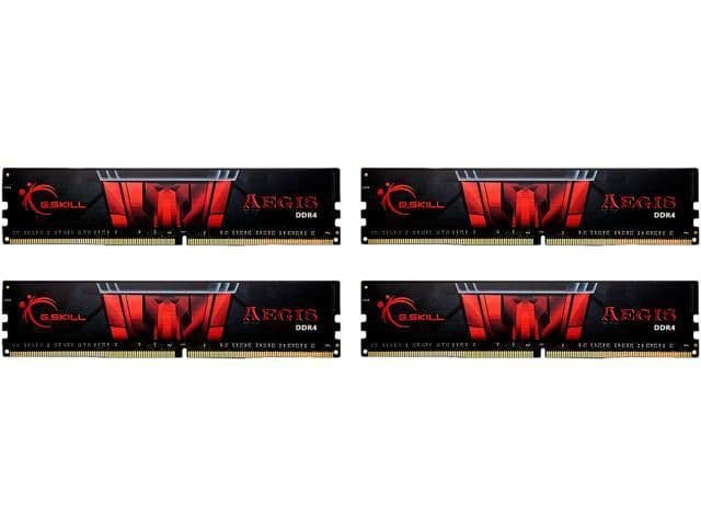 G.Skill Aegis Red / Black DDR4-3200 CL16 64GB (4x16GB) image