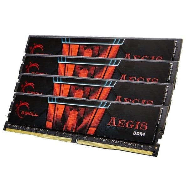 G.Skill Aegis Black / Red DDR4-2400 CL15 64GB (4x16GB) image