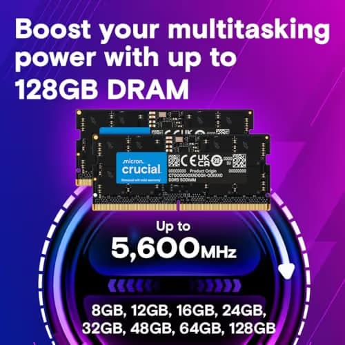 Crucial CT2K64G56C46S5 Black SODIMM DDR5-5600 CL46 128GB (2x64GB) image