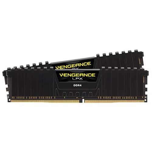 Corsair Vengeance LPX Black / Yellow DDR4-3200 CL16 32GB (2x16GB) image