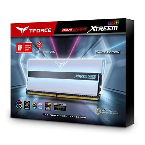 TEAMGROUP T-Force Xtreem ARGB White DDR4-3200 CL14 16GB (2x8GB) image