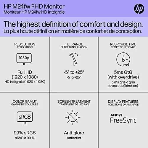 HP M24fw 24" 1080p 75Hz IPS Monitor image