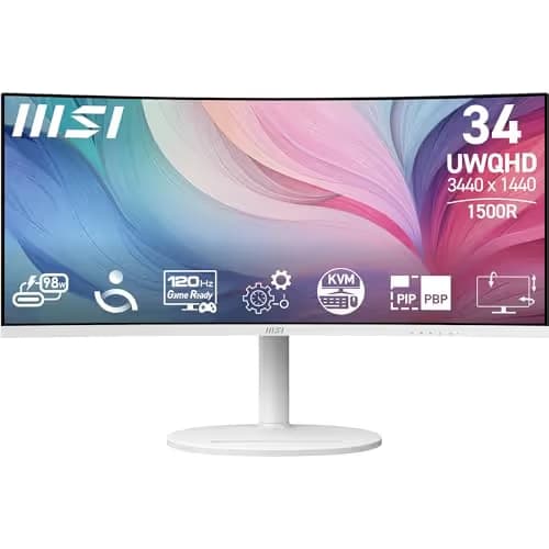 MSI Modern MD342CQPW 34" 3440x1440 120Hz VA Curved Monitor main image