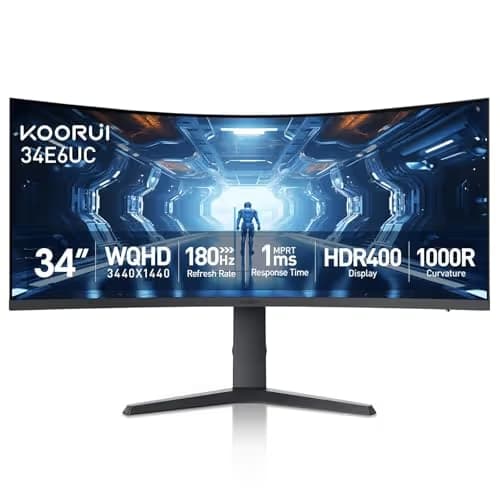 KOORUI 34E6UC 34" 3440x1440 165Hz VA Curved Monitor main image