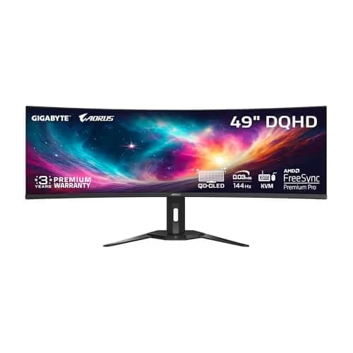 Gigabyte AORUS CO49DQ 49" 5120x1440 144Hz OLED Curved Monitor main image