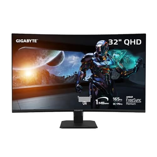 Gigabyte GS32QC SA 31.5" 1440p 170Hz Curved Monitor image