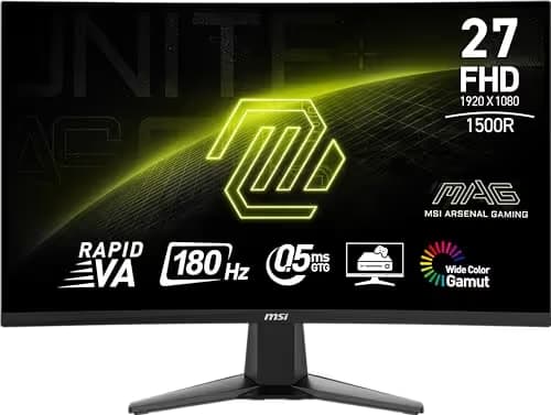 MSI MAG 27C6F 27" 1080p 180Hz VA Curved Monitor main image