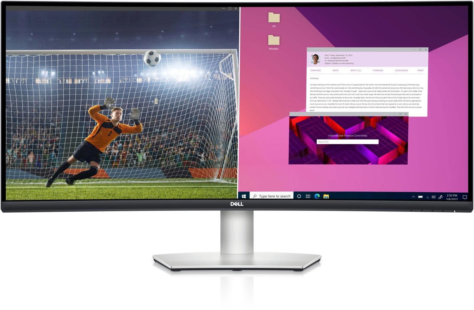 Dell S3423DWC 34" 3440x1440 100Hz VA Curved Monitor image